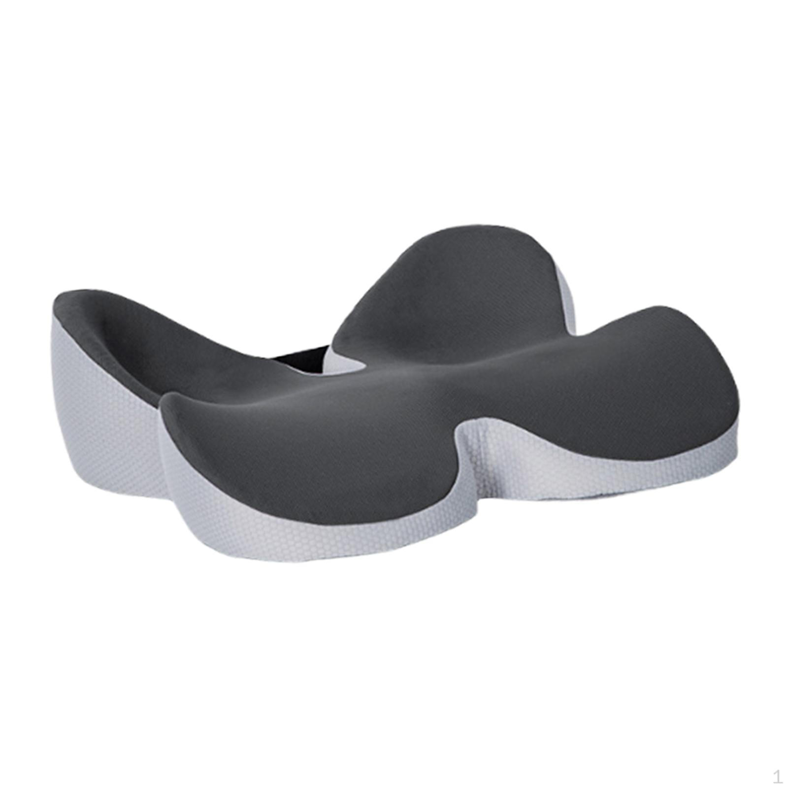 

Comfortable Sitting Pillow with W Curve Design for Long Hours at Work сірий колір