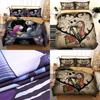Luxurious Three Piece Digital Printed 3d Duvet Cover Cartoon Fiber Bed Set
