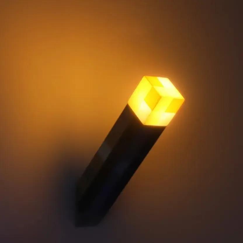 USB Rechargeable Torch Lamp for Decoration Brown