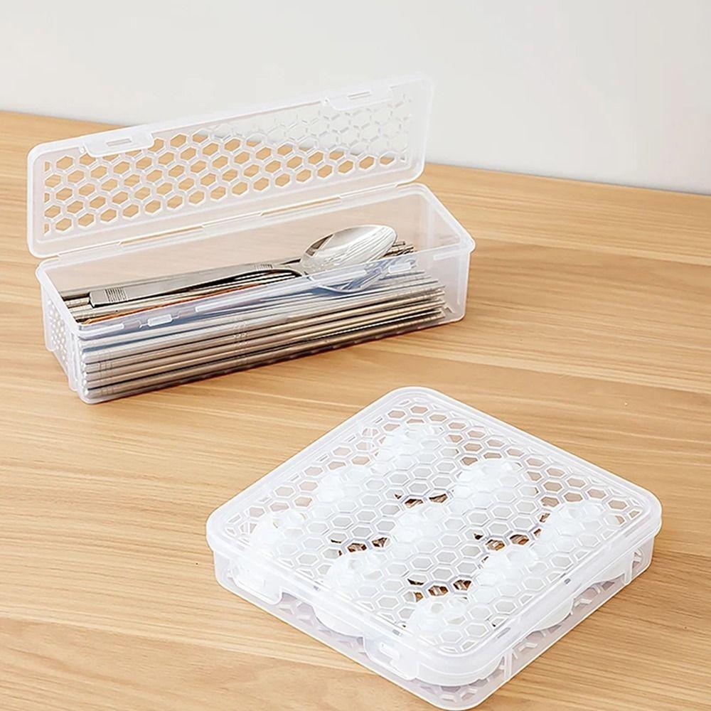Hollow Out Dishwasher Tableware Cleaning Box Plastic Chopsticks Spoon Cleaning Box  Dishwasher