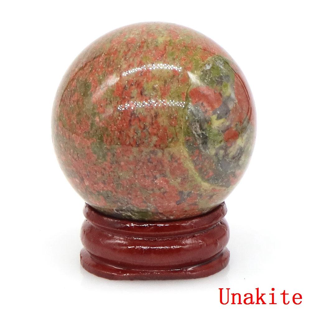 40mm Natursteine Amethyst Lapislazuli Reiki Heilkristalle Energie Chakra Massage Edelstein Kugel Heimdeko Handwerk Mit Ständer