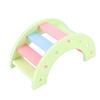 Wooden Hamster Play Bridge Toys   Seesaw Activity Cage for Pet Guinea   Mice Pink