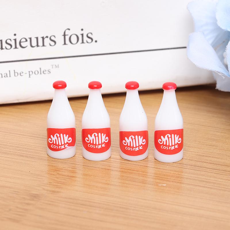 

4 шт. 1/12 кукольный домик миниатюрная модель молока кукольный домик кухонные принадлежности игрушка красный