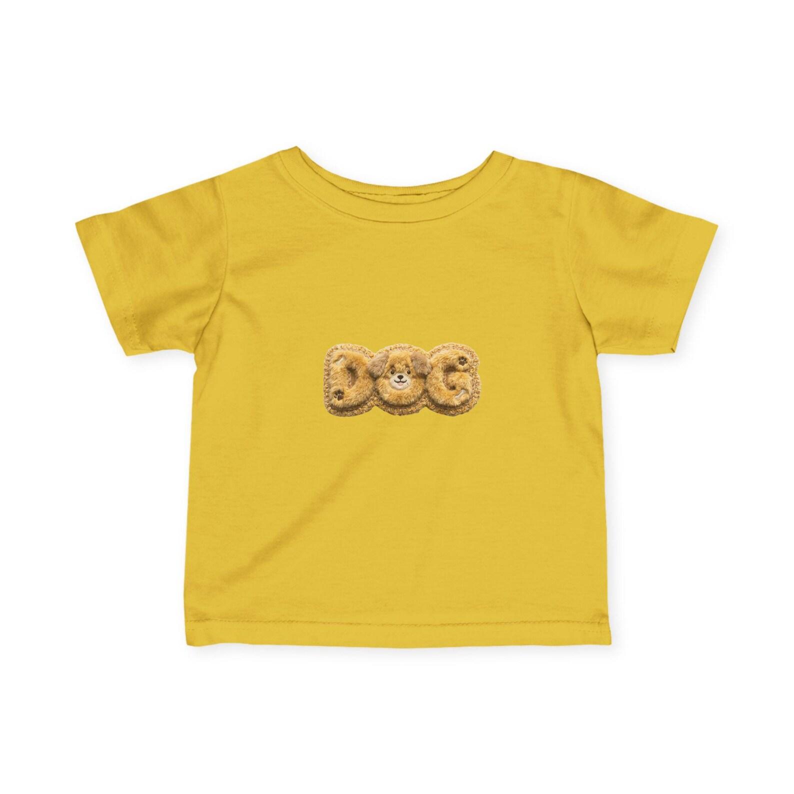 Cute DOG Baby T Shirt | Furry Letters Design | Unisex Tee | Dog Lover Kids Shirt 120