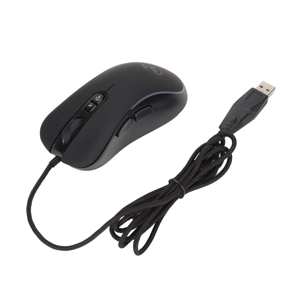 Mechanical Mouse 4800DPI Programmable High Accuracy Ergonomics ABS Gaming Mouse with 6 RGB Colors for Linux for Windows