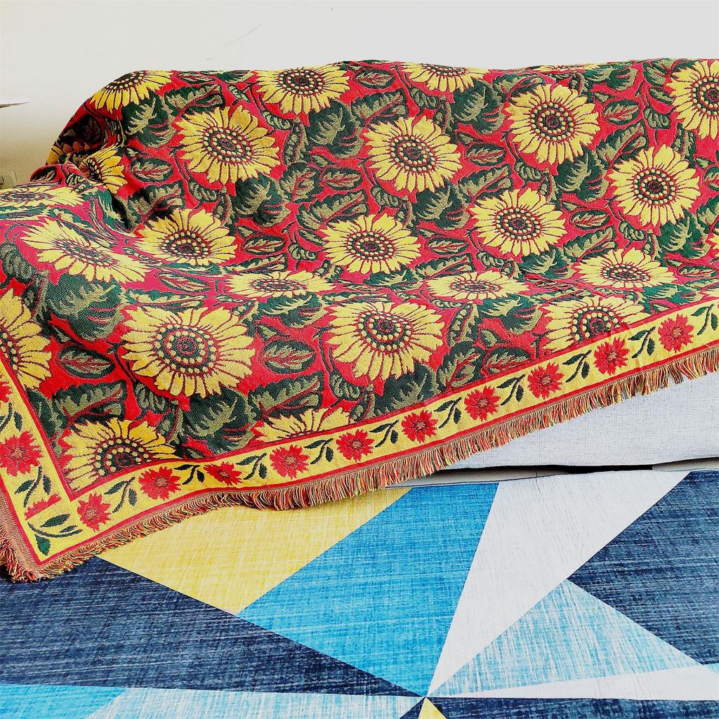 Thickened and Minimalist Double-sided Fabric Sofa Blanket, Sofa Towel, Light Luxury Tea Table Cloth, Household Exposed Camping Blanket, Bed Tail Towel