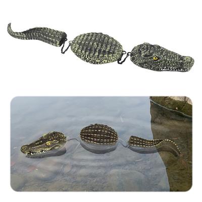 33 Inch Resin Alligator Pool Float Simulated Floating Crocodile Figurines Fake Alligator Pool Float Statue for Pond Outdoor Yard