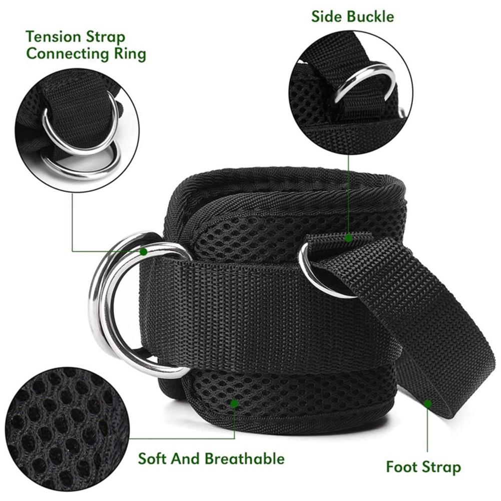 1 Pair Ankle Straps Dumbbells Weights Cable Machines Foot Dumbbell Attachment Tibialis Trainer Leg Extensions For Women Men