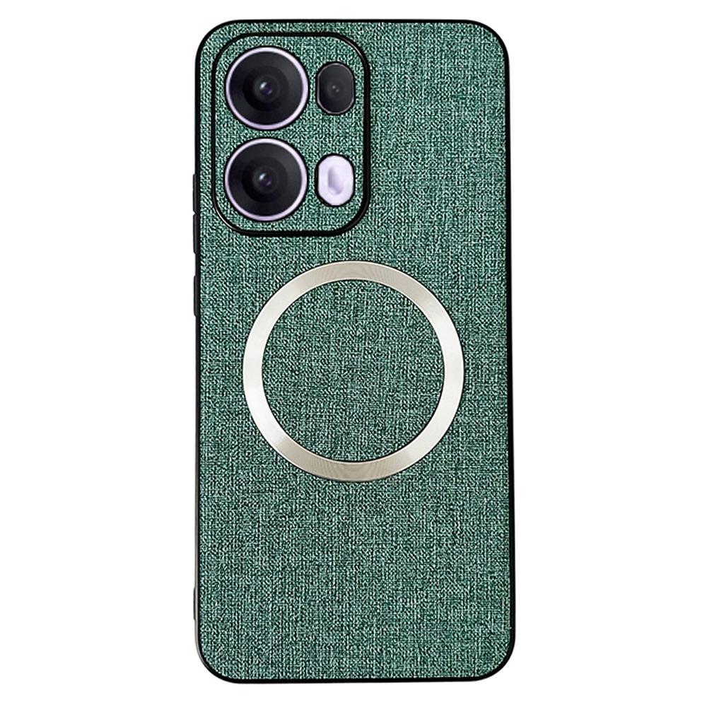 For Oppo Reno13 Pro 5G Case Drop-Proof TPU+Cloth Back Phone Cover Compatible with MagSafe