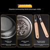 Wooden Handle Stainless Colander Pasta Noodle Strainer Skimmer Spoon Oil Pot Food Filter Strainer Cooking Outdoor Tableware