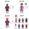 G0126 Superhero Series Peter Parker Shadow Crimson Flower Web Assembly Building Block Mini Doll Bag
