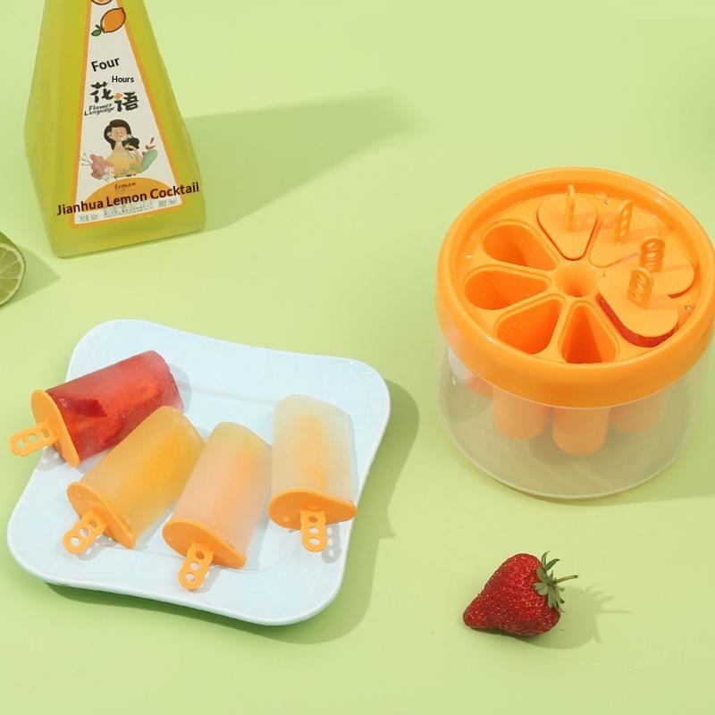 8 Holes Easy Release Ice Molds, Diy Popsicle Maker With Quick Freezing Technology For Home Ice Bars, Homemade Ice Cream Mold