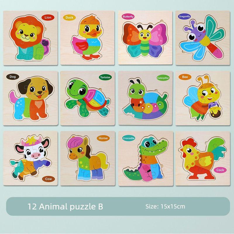 

Детский пазл Продвинутые развивающие игрушки Мальчики и девочки Младенец Малыш Познание 2-3 до 6 лет 4 Пазл для раннего развития [12 advanced combination] cartoon animal puzzle