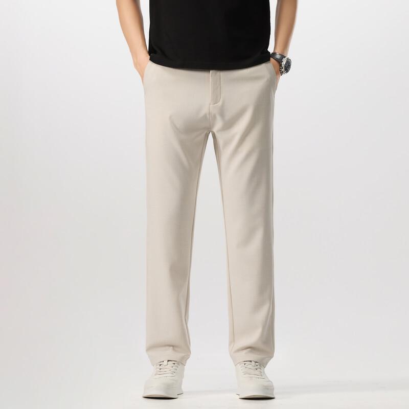 

Firstview Men s Casual Cotton Linen Elastic Waist Long Pants FX1036 M
