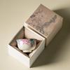Gongfu Tea Master Cup Ceramic Single Tea Bowl Fluted Rim Egg Form for Chinese Tea Ceremony Home Use