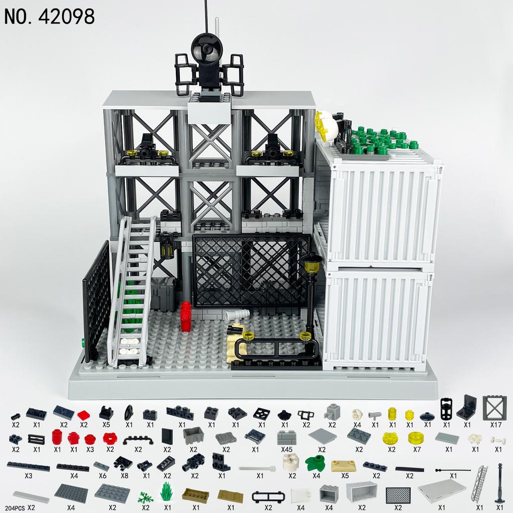 MOC Century Military Factory Sentry Scene World City Building Blocks Classic Model Bricks Kits Sets Ideas