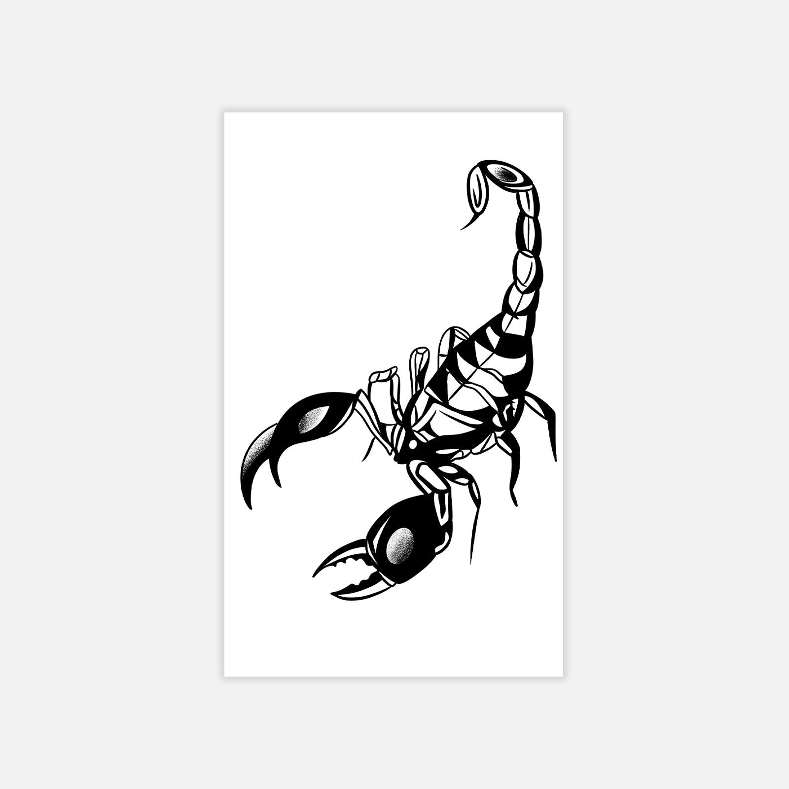 Domineering Scorpion Tattoo Sticker Personalized Dark Waterproof Lasting Tattoo Sticker 6*10
