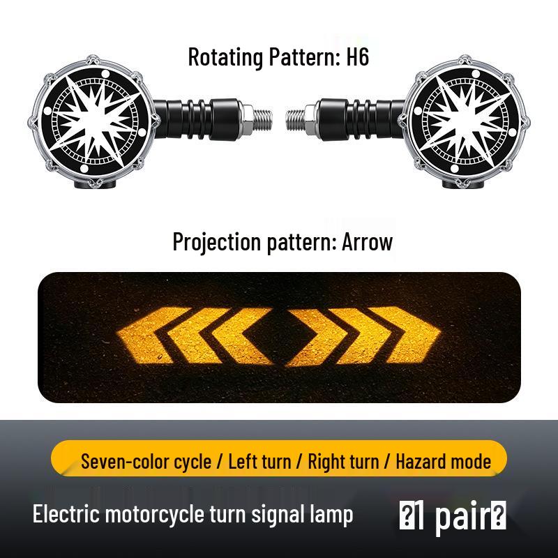 LED Flowing Water Motorcycle Turn Signal, Super Bright 12V Direction Indicator for Electric Vehicles and Scooters