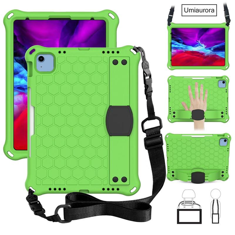 360 Rotate Hand Strap Case For IPad Mini 5 6 Air 2 3 4 10.9 9.7 7th 8th 9th Gen 10.2 Pro 11 Kids Eva Shockproof Cover