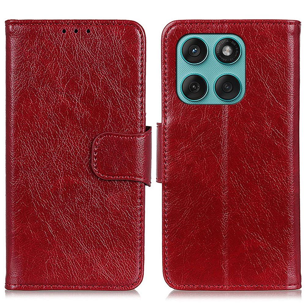 For Motorola Edge 60 5G/60 Fusion 5G Case Nappa Texture Split Leather Wallet Phone Cover