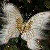 Sequin Bead Butterfly Ornament Fluff Hair Xmas Hanger New Party Decor  Holiday Event