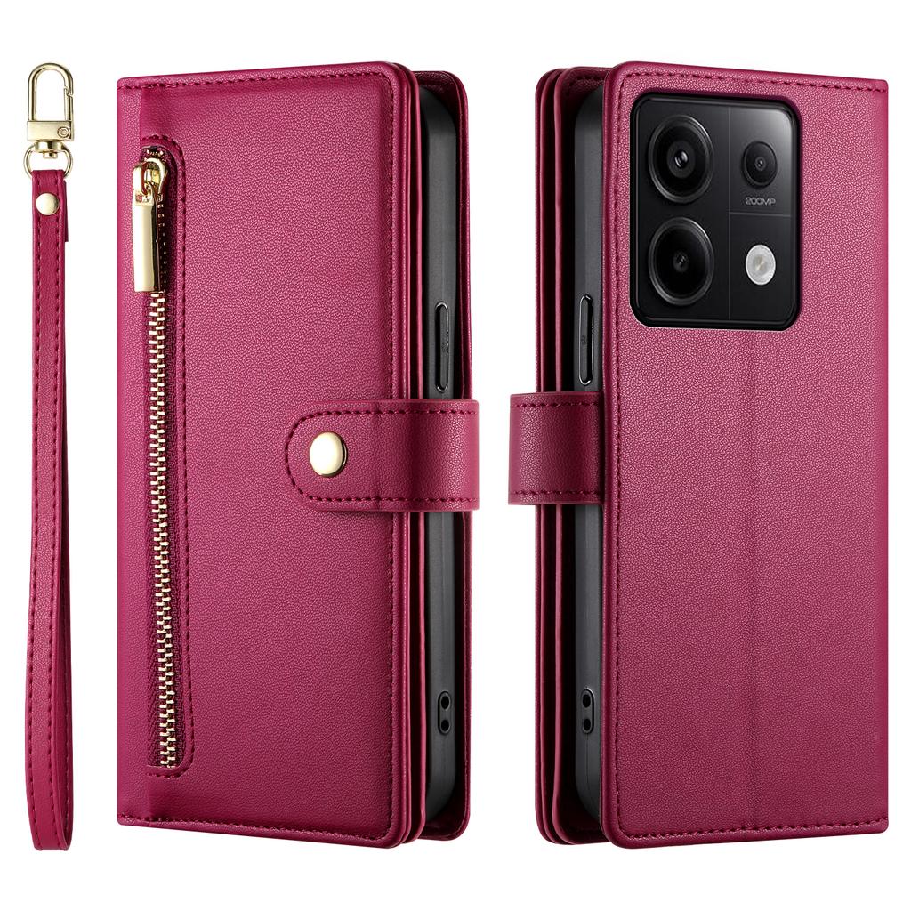 Crossbody Zipper Cards Solt Wallet Leather Case For Xiaomi Redmi Note 13 Pro Plus 12 13C POCO X6 5G Lanyard Bag Pocket Cover