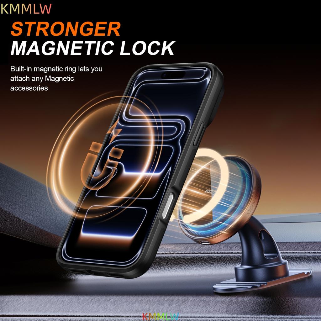 Magnetic Ring Stand Case For iPhone 17 Pro Max Slide Camera Lens Protection TPU Frame Plastic Back Cover