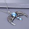 Classic Magic Necklace College Vintage Eagle Crown Blue Crystal Crown Pendant Necklace Movie Jewelry Gift Party Accessory