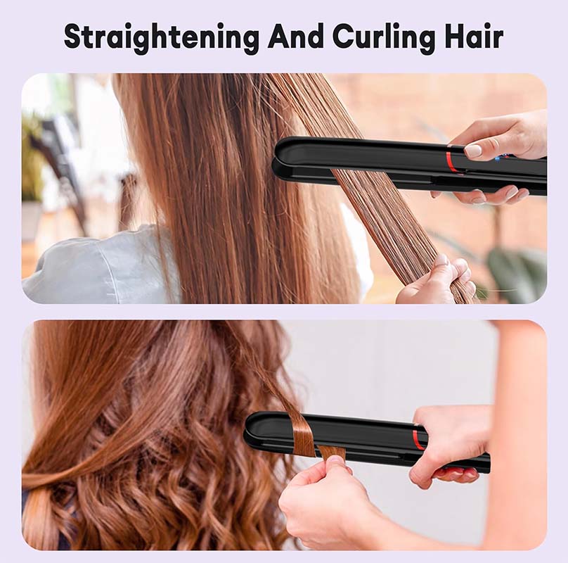 Professional Led Portable Flat Iron Fourth Gear Ceramic Hair Iron Hair Straightener 2 In 1 Hair Straightener And Curler