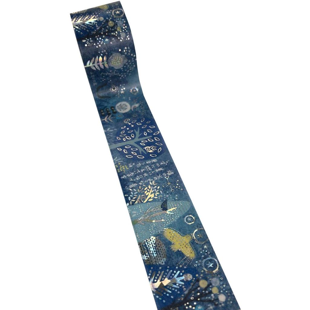 Made In Masking Kenji Nighthawk 27mm 3m Roll Seal-do Japan, Foil-Infused Tape, Miyazawa's Star, Wide, (ks-dt-50019)