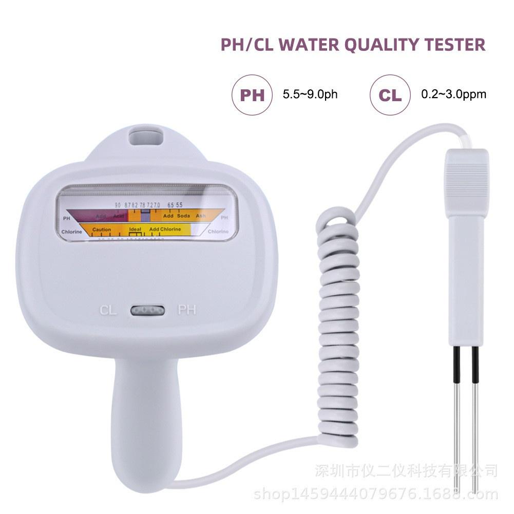 CL2&PH Tester Portable Residual Chlorine Detector Water Quality Analyzer for Drinking Water Spa Swimming Pool Aquarium