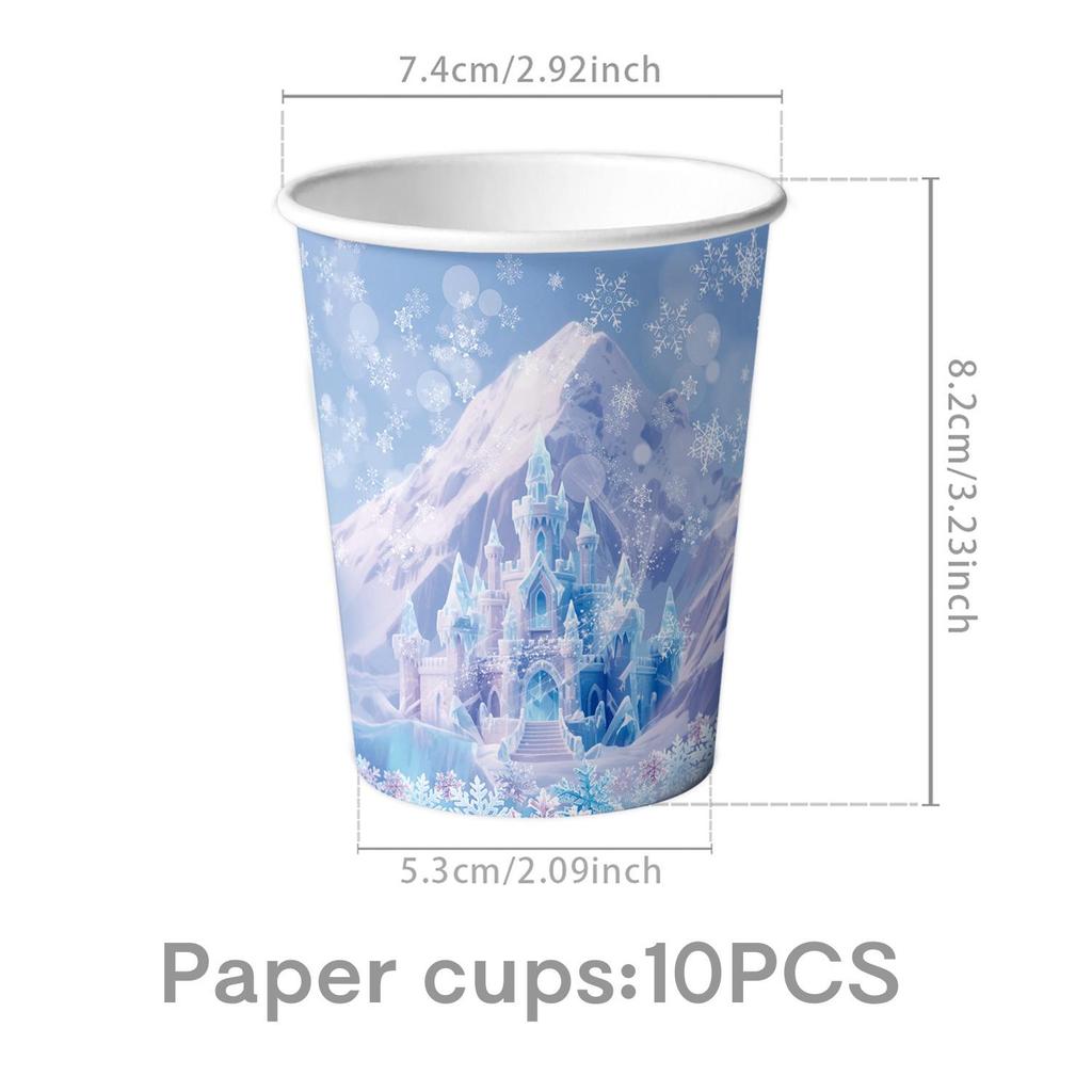 New Ice and Snow Queen Party Tableware: Plates, Napkins, Cups, and Tablecloths for Birthday Decorations