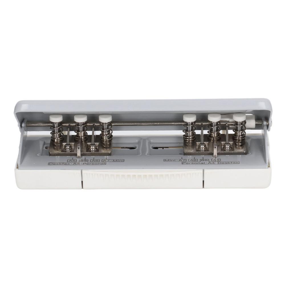 ABS Adjustable Paper Puncher Adjustable Center Spacing Hole Puncher For A4 A5 B6 A7 Paper Sizes
