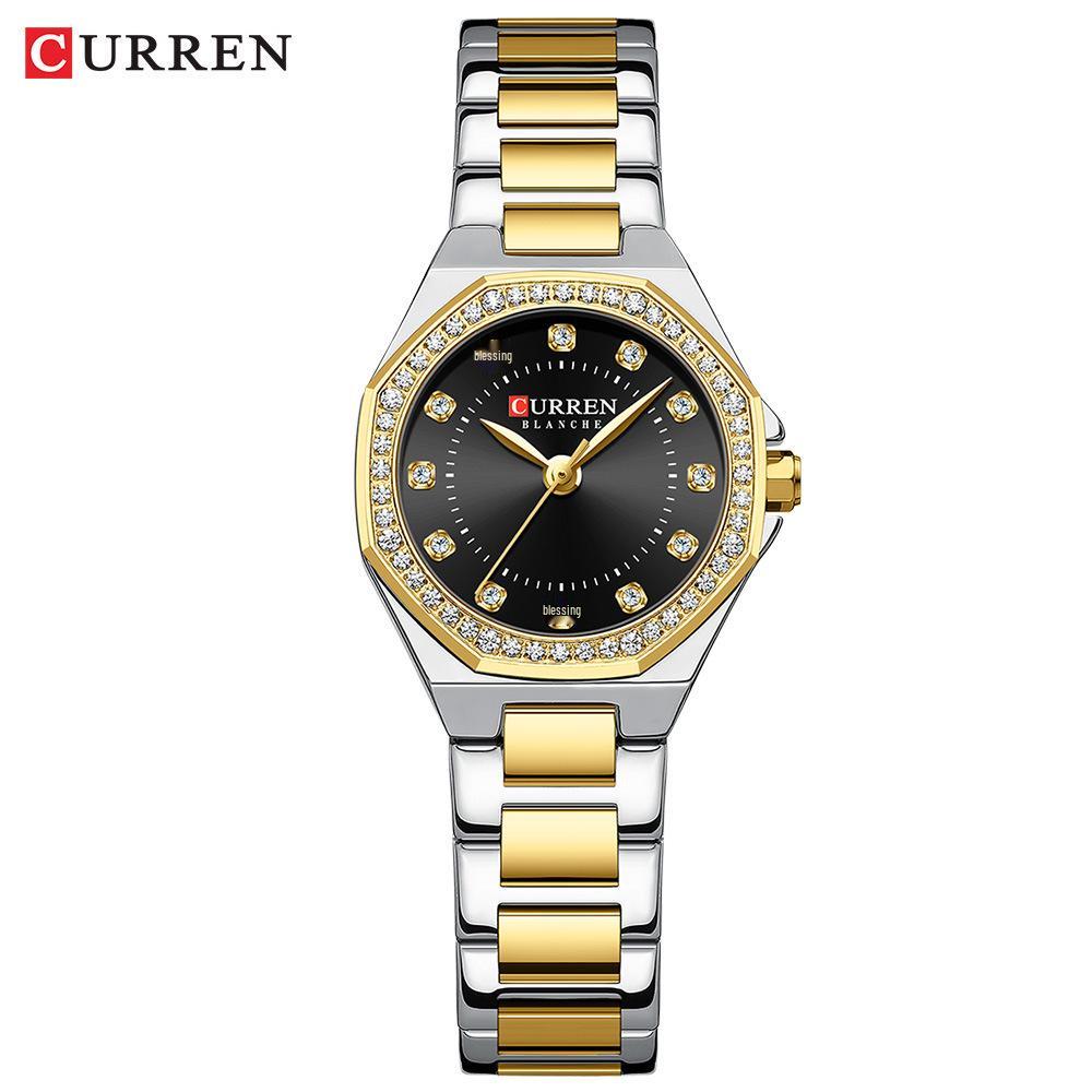 CURREN 9100 Women s Waterproof Quartz Watch with Steel Band and Small Dial