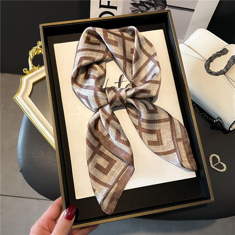 70*70cm Gedruckt Quadrat Schal Frauen Kopftuch Haarband Halstuch Kopf Hijab Dame Stirnband Foulard Tasche Band