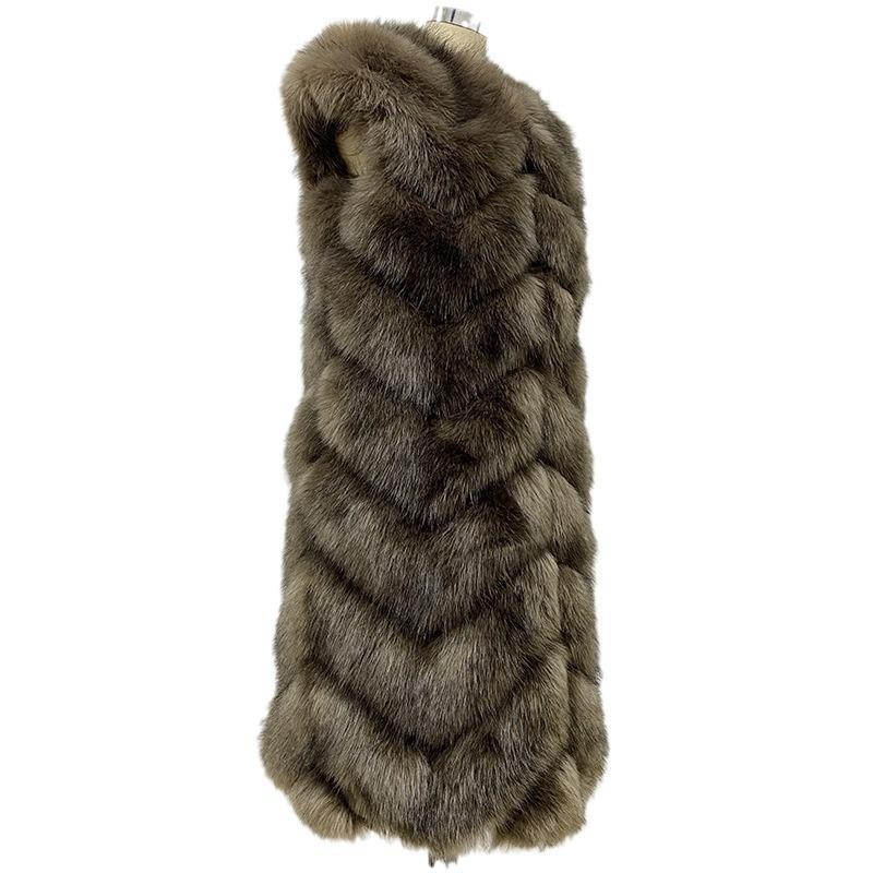 Mao Mao Vest Women's New Autumn and Winter Clothing Outer Wear Temperament Artificial Fur Splicing Jacket Imitation Fox Hair Warm Vest