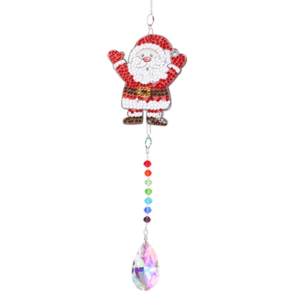 Acrylic Diamond Mosaic Wind Chime Homemade Hanging Pendant Art Mosaic Kit Rhinestone Picture Hanging Decorations