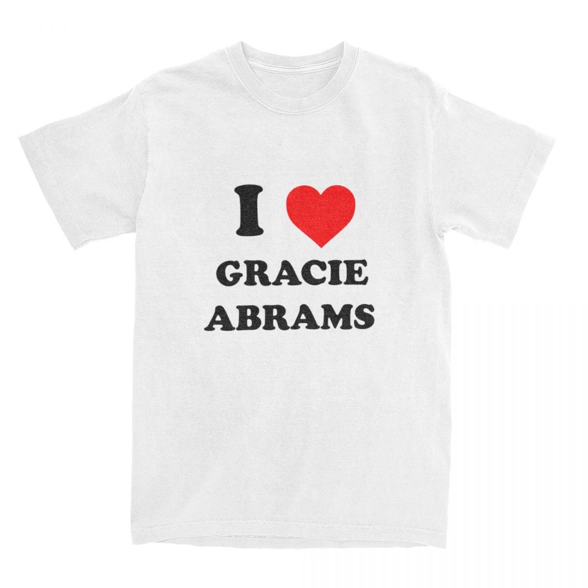 Gracie Abrams T-Shirt I Love Gracie Abrams Fashion T Shirts Short Sleeves Y2K Funny Tops Summer 100% Cotton Crewneck 6XL Tees S