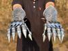 Medieval Silver Nazgul Gauntlets Unisex Steel Armor Gloves Crusader Costume