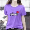 GMXIA Women's Fashion Casual Summer Spring Solid Color Print Short Sleeve O-Neck T-shirts and Loose Tops