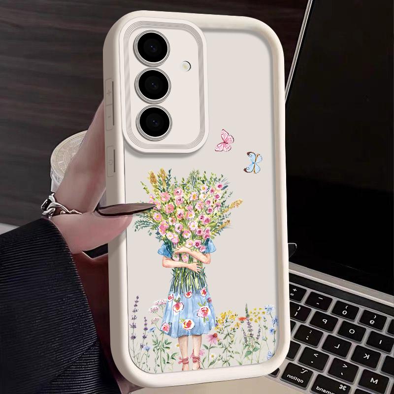 Чехол с цветочным принтом для Samsung S24 S23 Ultra S22 S21 S20 FE A55 A54 A53 A52 A35 — фото 10