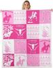 Husky Dog Pattern Blanket Soft Fleece Throw Pet Lover Gift Home Decor Cozy Bedding for Dog Owners Living Room Decoration