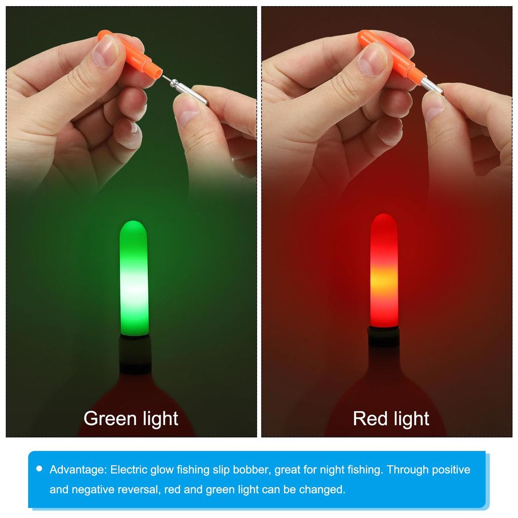 PATIKIL 0.88oz Lighted Fishing Slip Bobber Pack of 4 Green