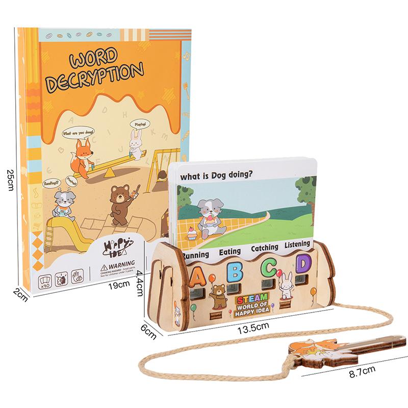 

Детские карточки со словами алфавита Игрушки Монтессори Логическое мышление Дешифровка английских слов Разблокировка Настольная игра Ранняя развивающая игрушка