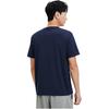 Anta Training Series Letter Print Knitted Short Sleeve T-Shirt Men Tops Midnight-Blue 152337105-3