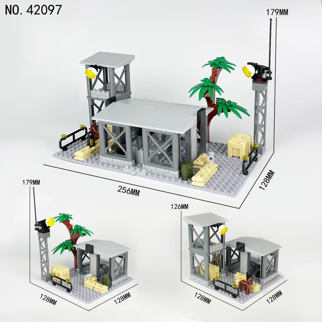 Military Series Jungle Tower Combat Base Scene Building Block Children's Toys