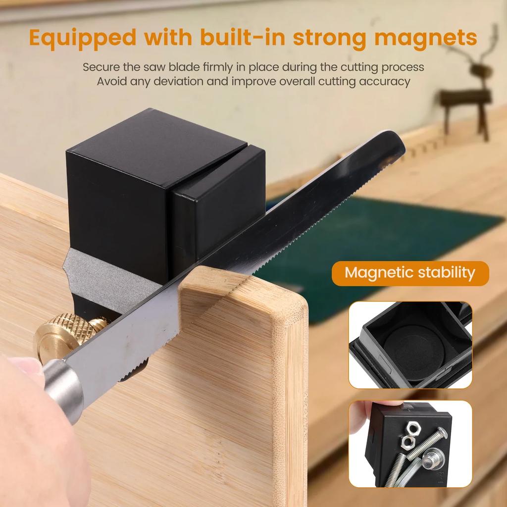 Aluminum Alloy Magnetic Dovetail Saw Guide Angle Guide Saw Gauge Multifunctional Mortise and Tenon Drawing Rules Woodwork Tools