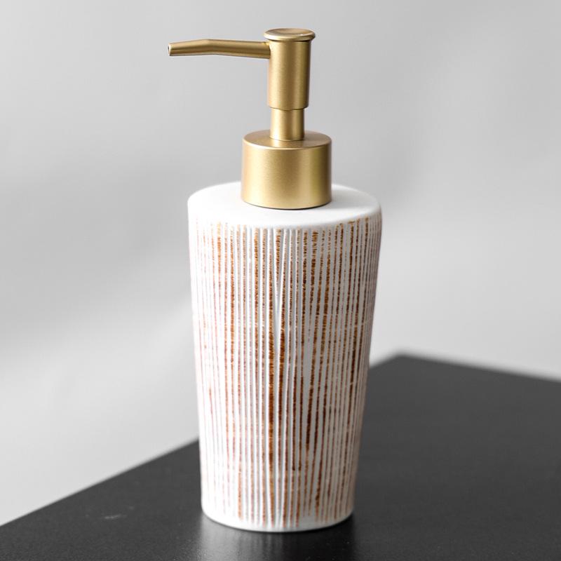 Ceramic Bathroom Soap & Lotion Dispenser Pump