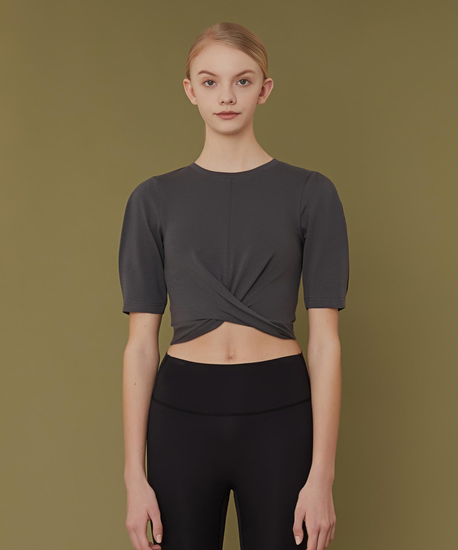 Reina Mora Reblish Puff Top Abbey Dark Gray/Xl-66-66.5 T438