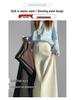 Design-Sense Thick Woolen A-Line Long Umbrella Skirt for Women - High-Waisted, Hip-Covering Autumn/Winter Style